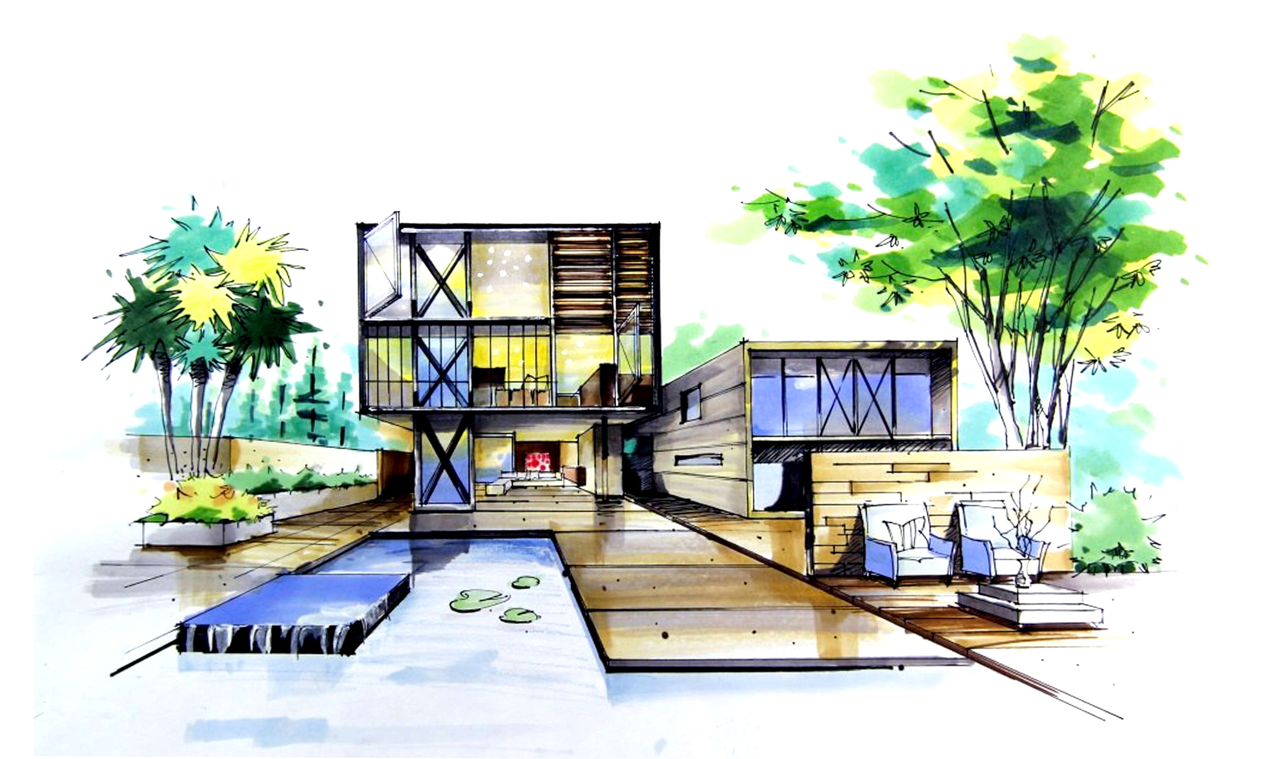 《水晶石技法建筑设计手绘实例教程》(第二版) 作品展示与设计精粹