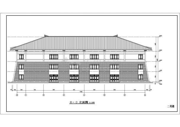 多套框架结构汉风商业楼建筑设计方案图纸设计解析